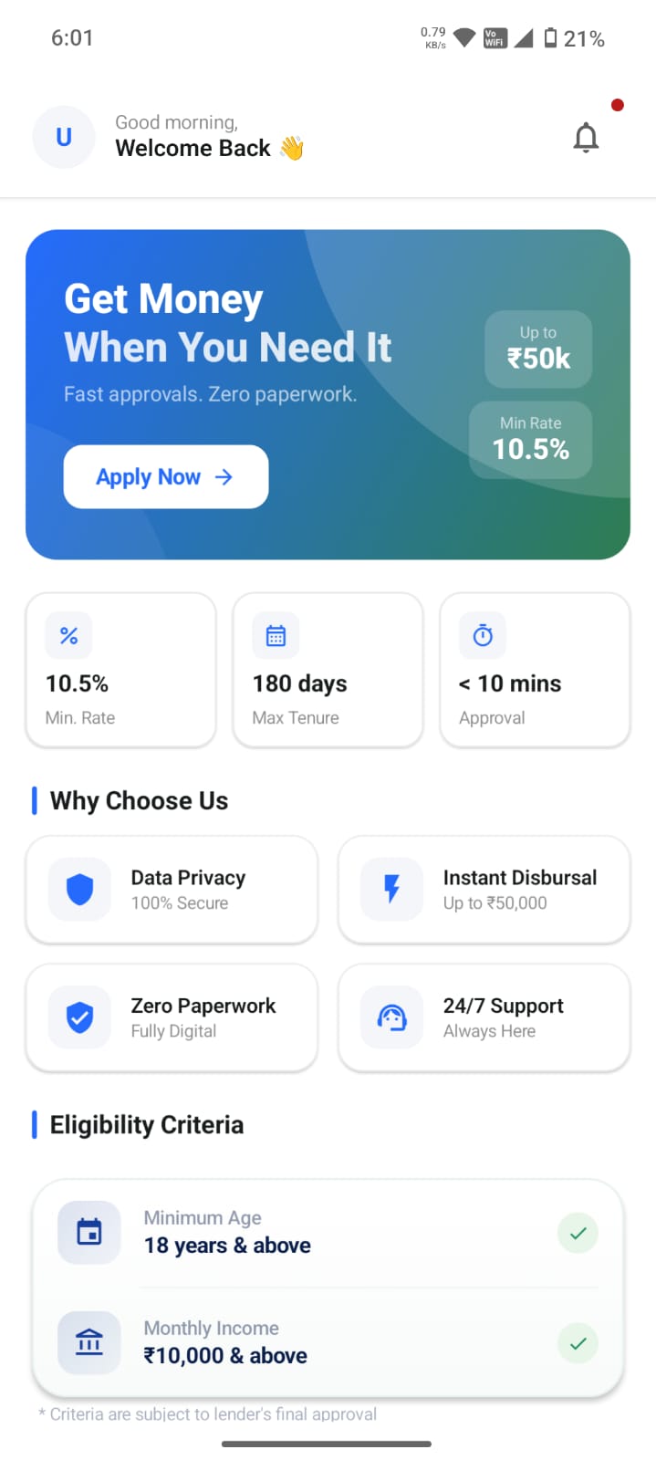 CredTap App Screenshot